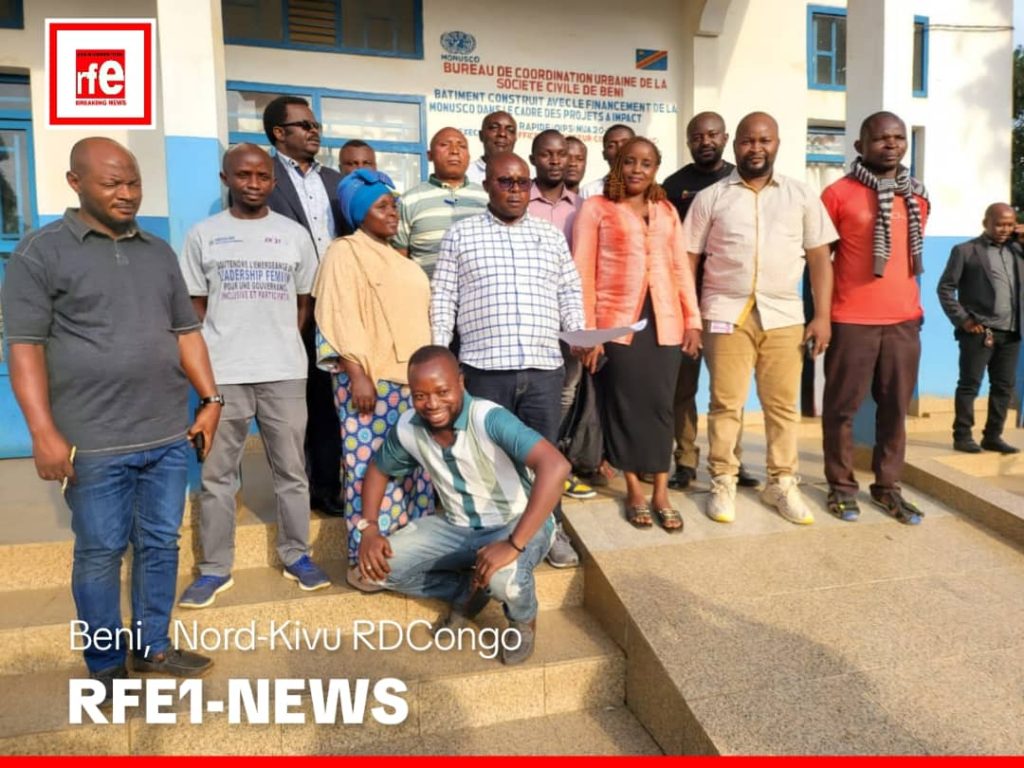 RD Congo  : au Nord-Kivu, la Société Civile tire la sonnette d’alarme face à l’aggravation de la crise sécuritaire et humanitaire | RFE1-NEWS